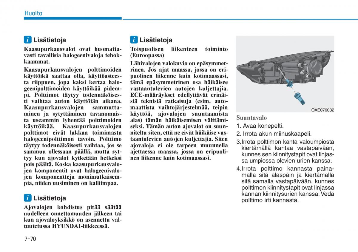 Hyundai Ioniq Hybrid omistajan kasikirja / page 479