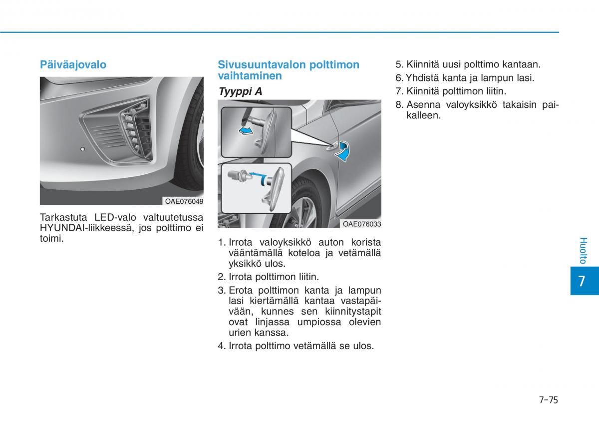 Hyundai Ioniq Hybrid omistajan kasikirja / page 484