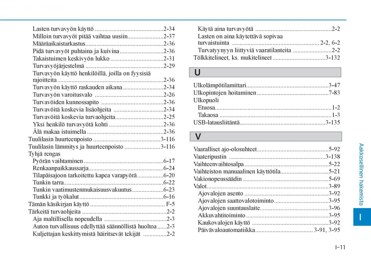 Hyundai Ioniq Hybrid omistajan kasikirja / page 523