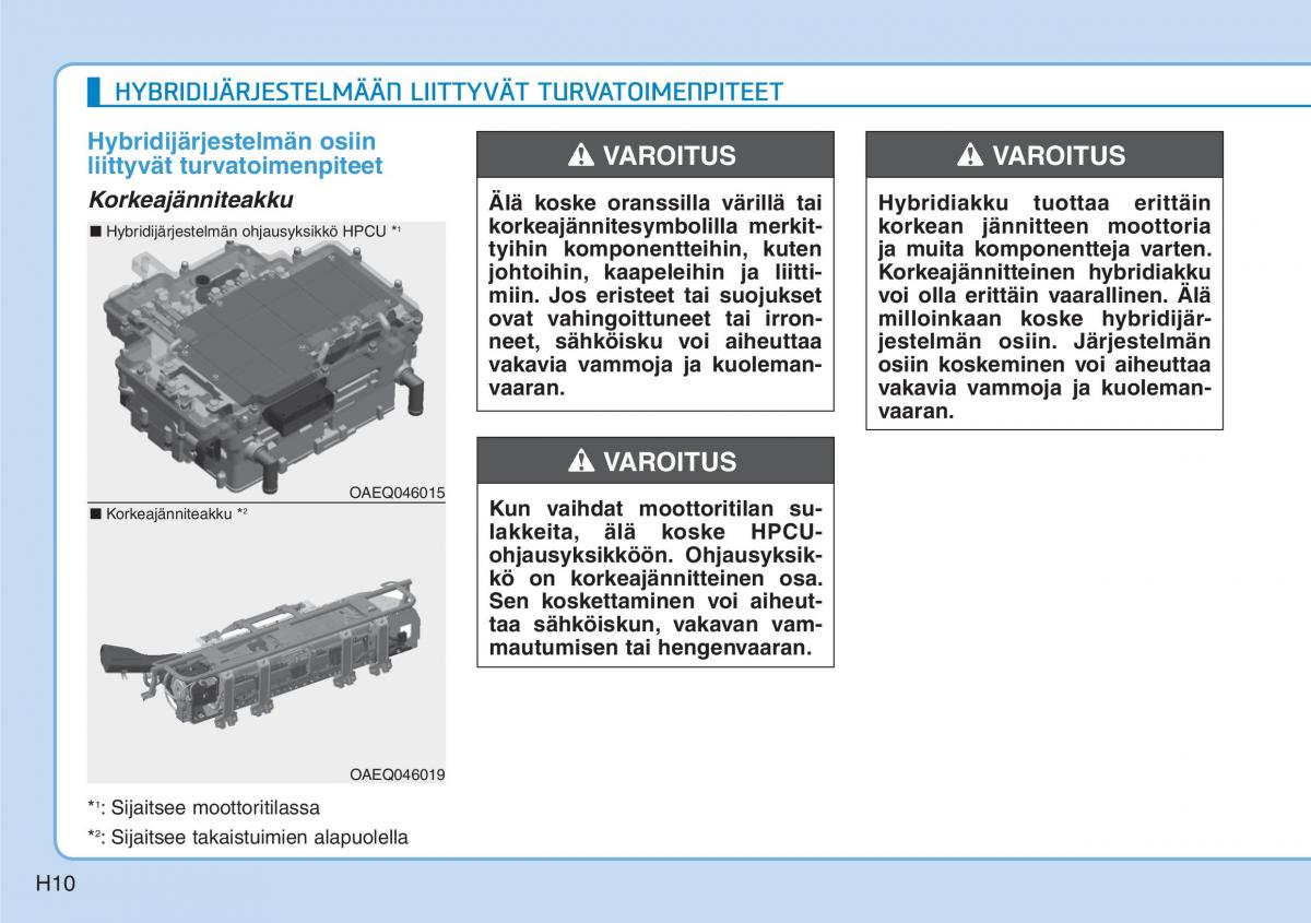 Hyundai Ioniq Hybrid omistajan kasikirja / page 534