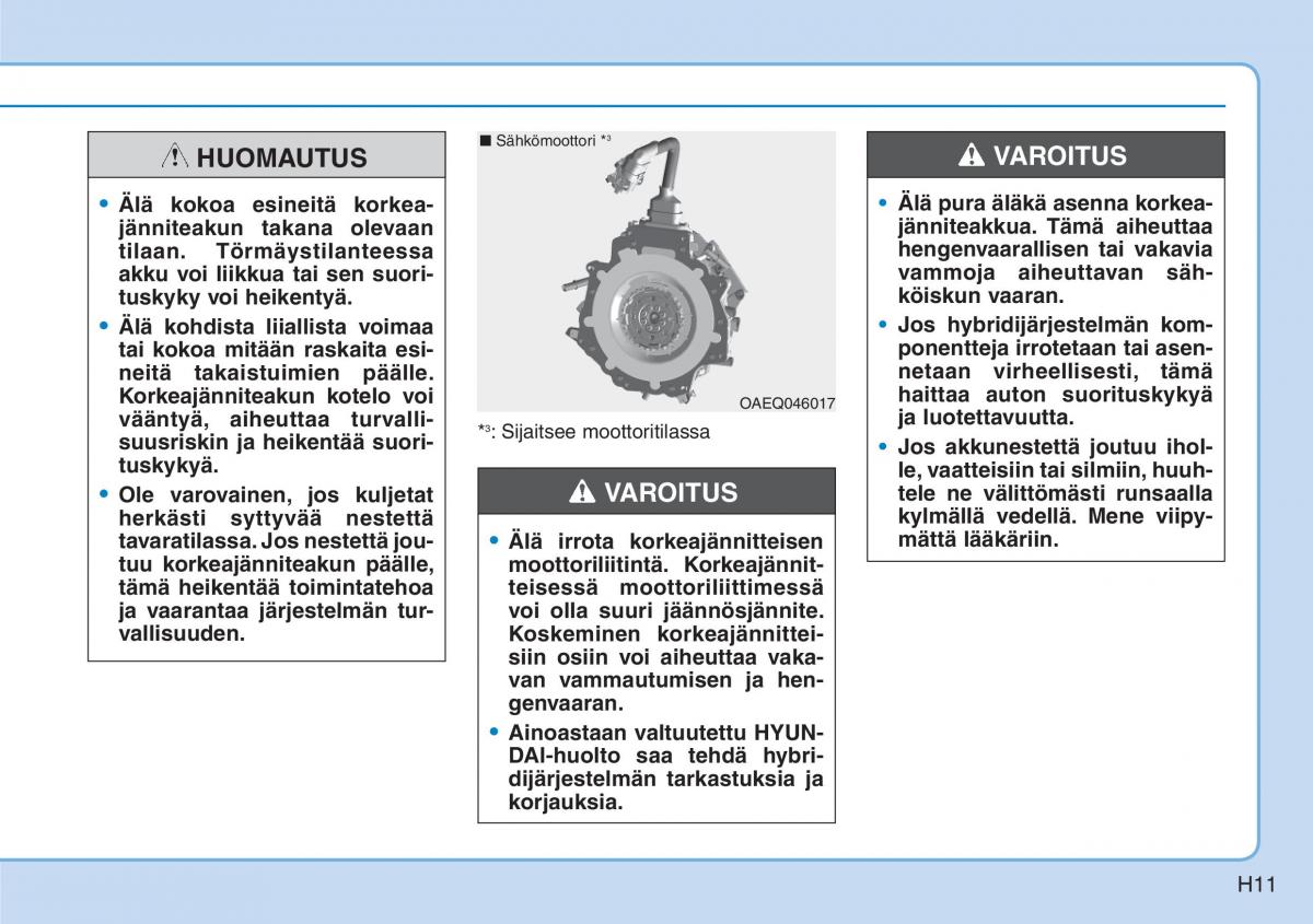 Hyundai Ioniq Hybrid omistajan kasikirja / page 535