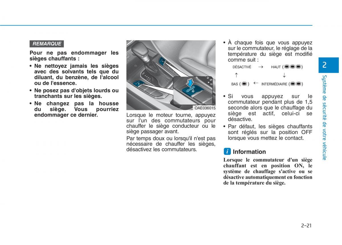 Hyundai Ioniq Hybrid manuel du proprietaire / page 55