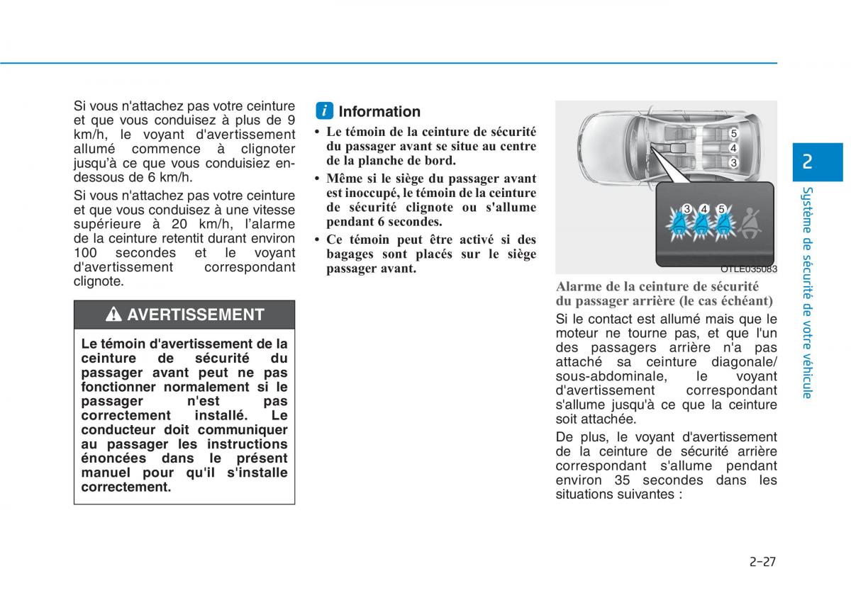 Hyundai Ioniq Hybrid manuel du proprietaire / page 61