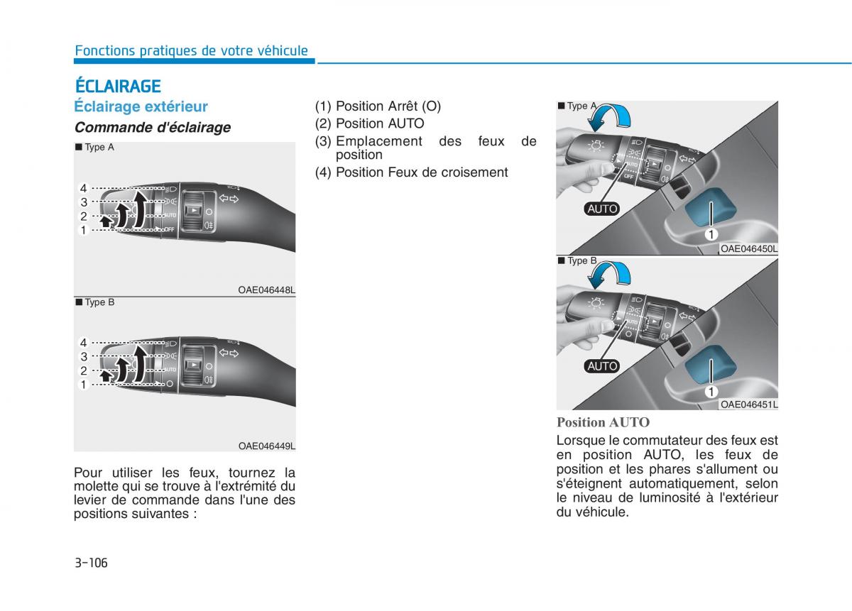 Hyundai Ioniq Hybrid manuel du proprietaire / page 106