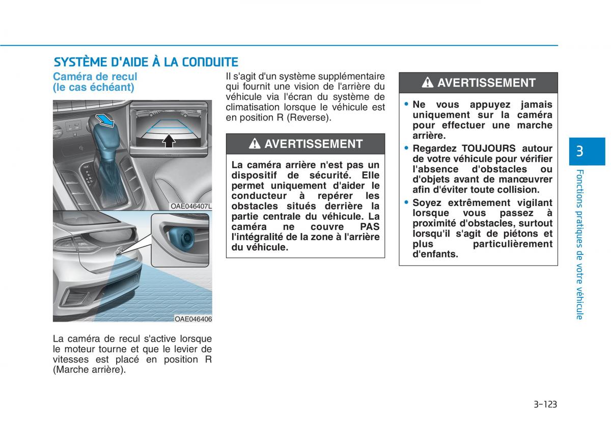 Hyundai Ioniq Hybrid manuel du proprietaire / page 123