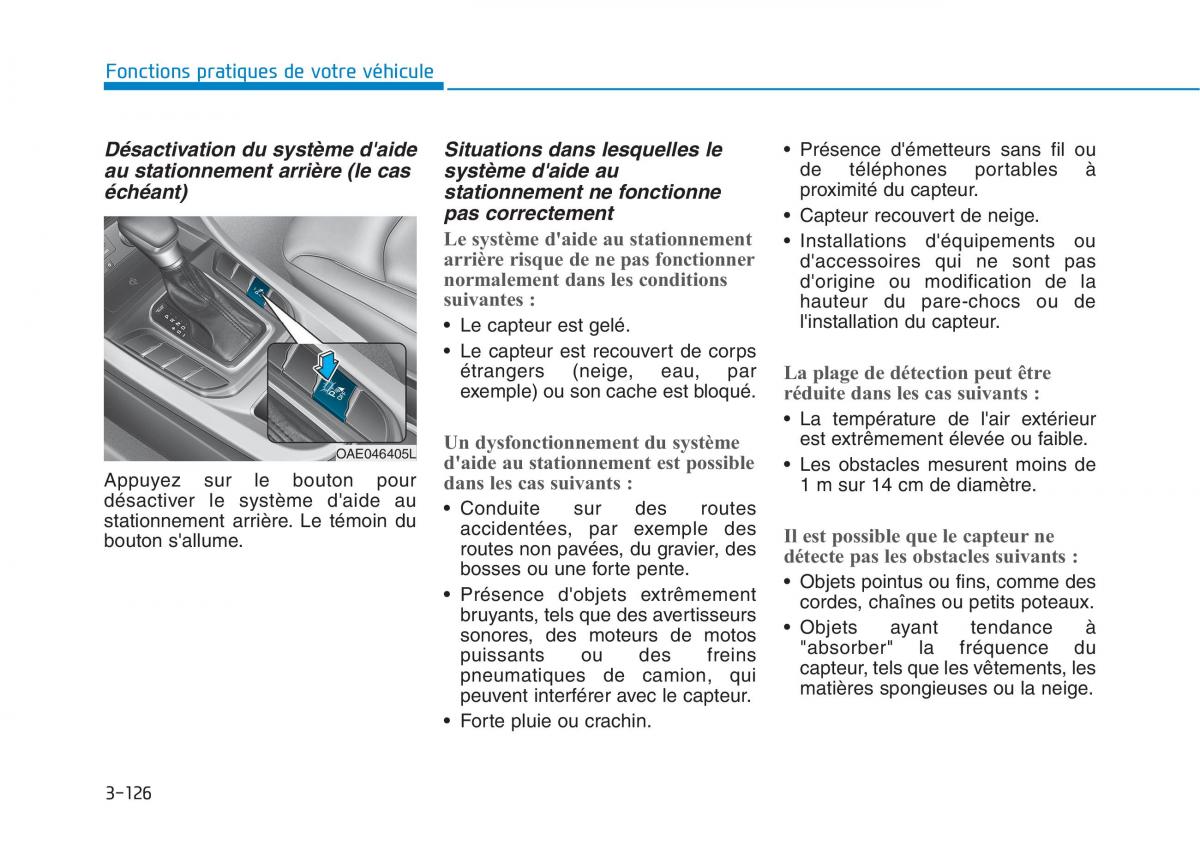 Hyundai Ioniq Hybrid manuel du proprietaire / page 126