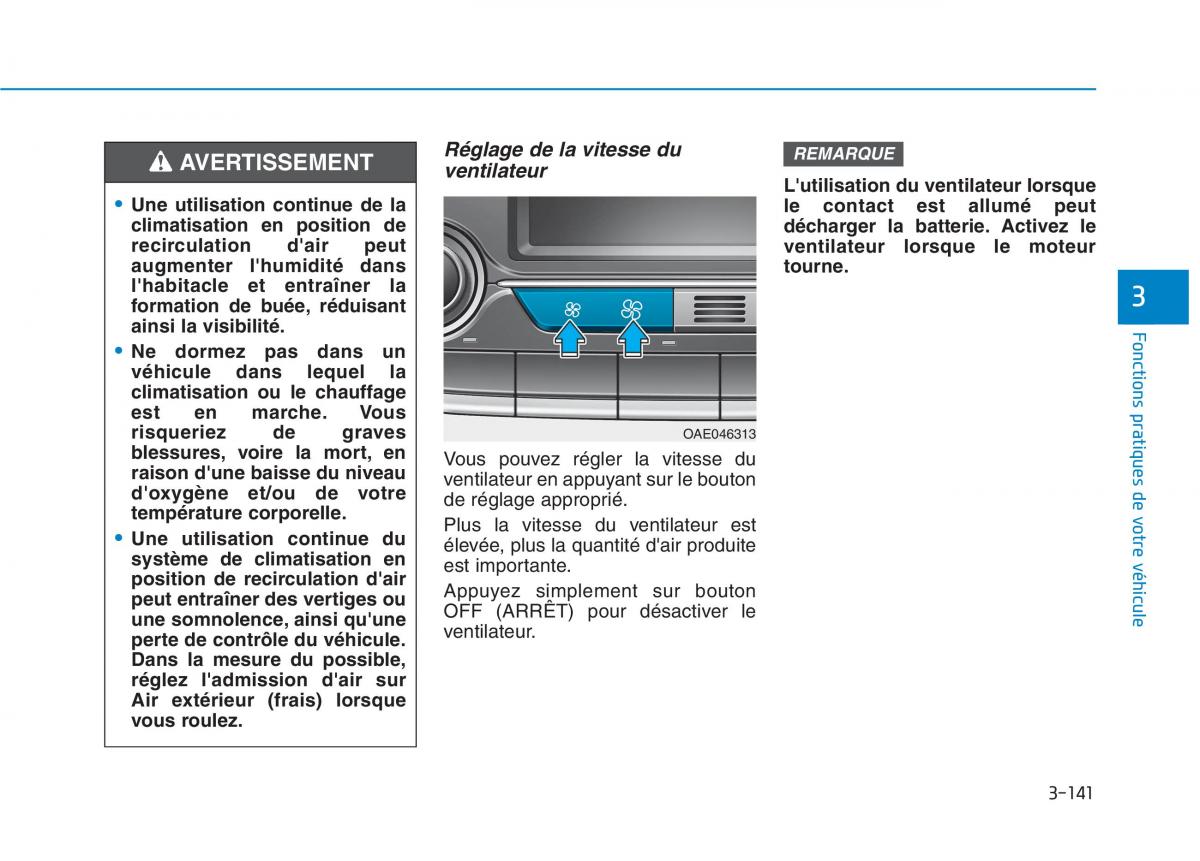 Hyundai Ioniq Hybrid manuel du proprietaire / page 141