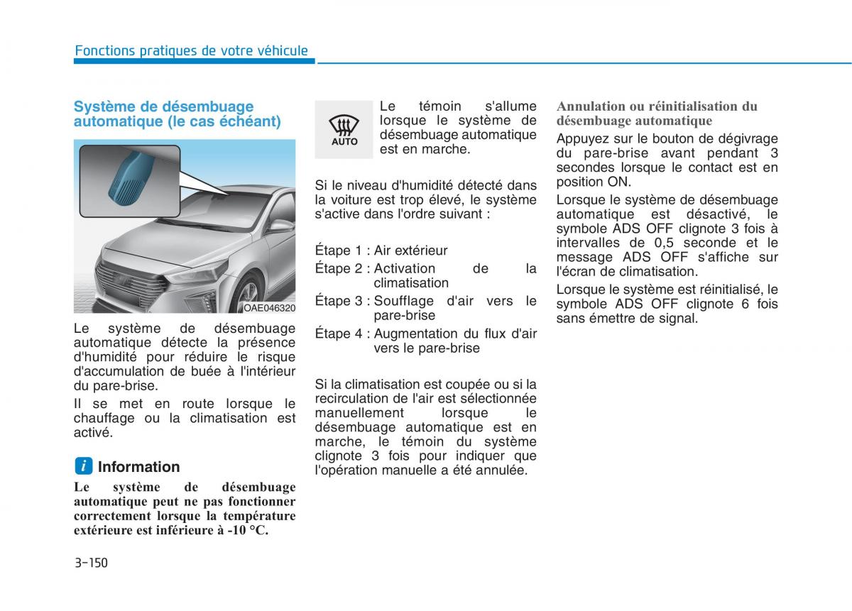 Hyundai Ioniq Hybrid manuel du proprietaire / page 150