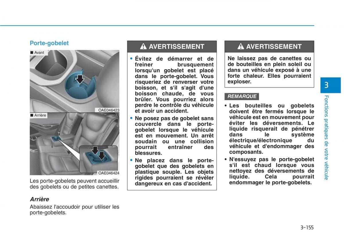 Hyundai Ioniq Hybrid manuel du proprietaire / page 155