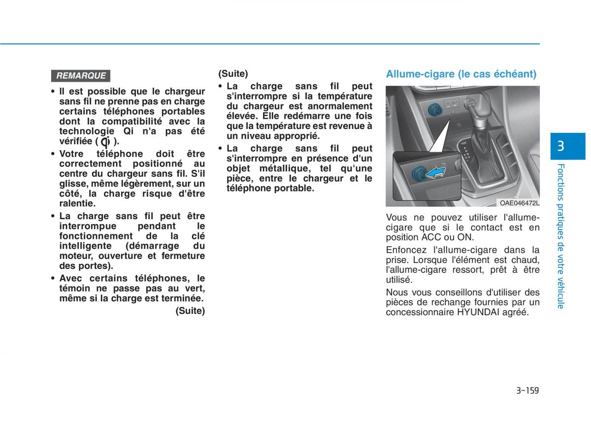 Hyundai Ioniq Hybrid manuel du proprietaire / page 159