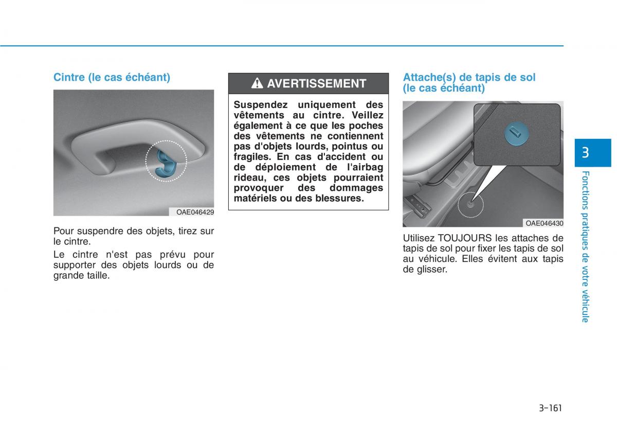 Hyundai Ioniq Hybrid manuel du proprietaire / page 161