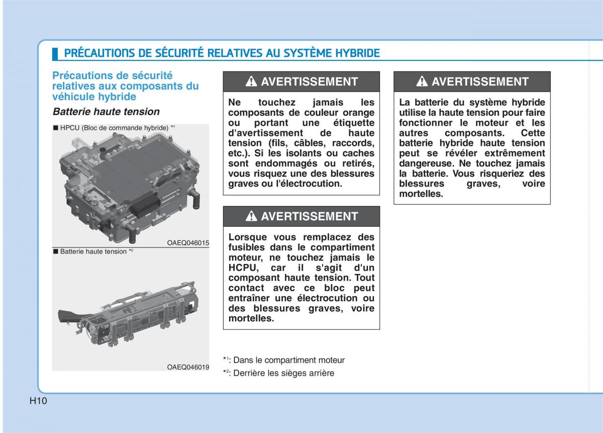 Hyundai Ioniq Hybrid manuel du proprietaire / page 21