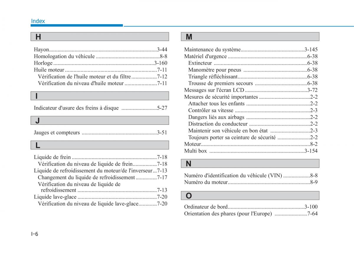 Hyundai Ioniq Hybrid manuel du proprietaire / page 463