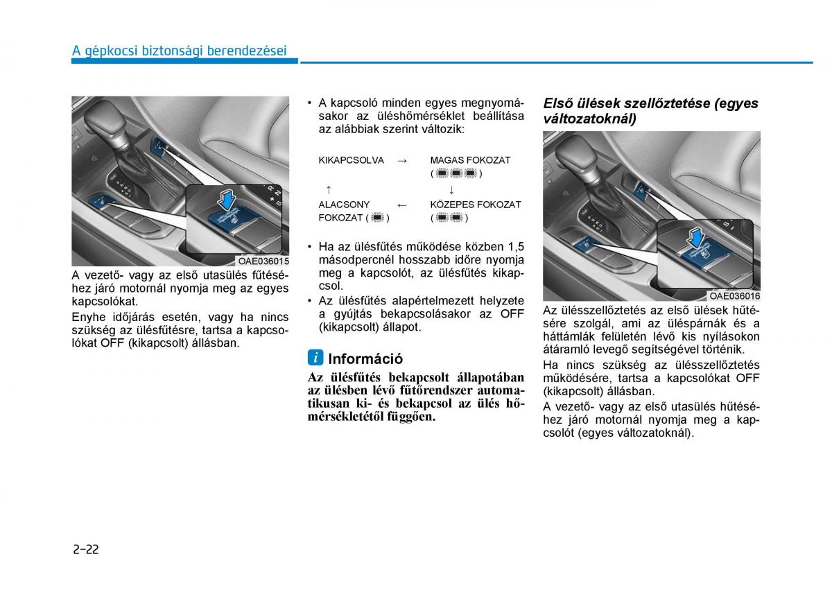 Hyundai Ioniq Hybrid Kezelesi utmutato / page 58