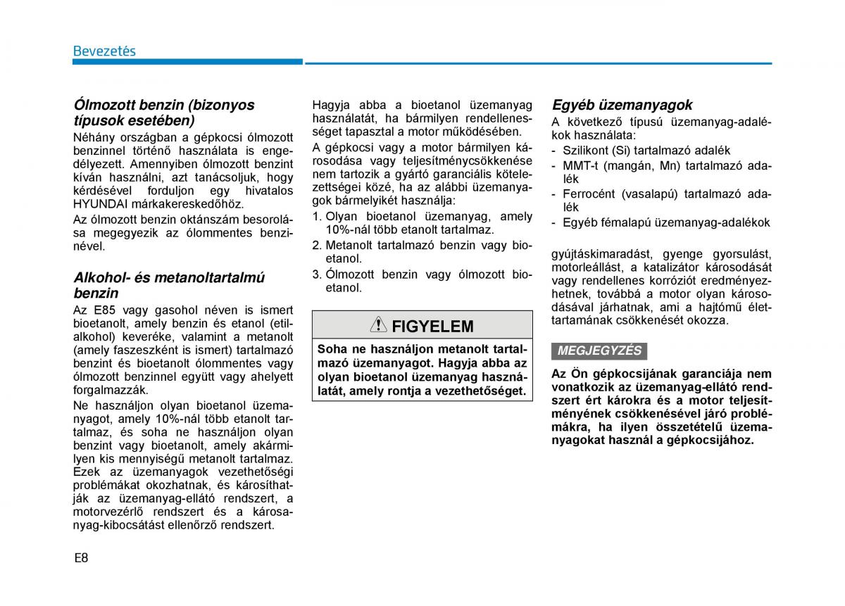 Hyundai Ioniq Hybrid Kezelesi utmutato / page 8