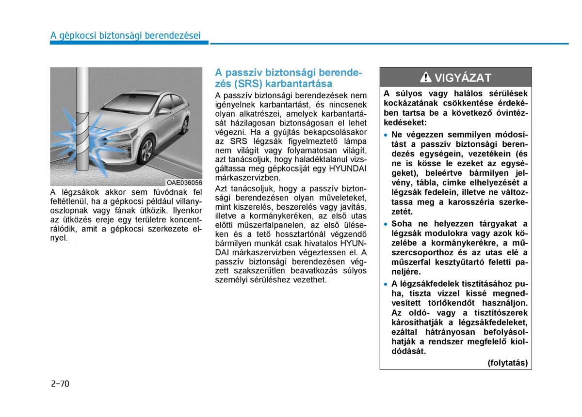 Hyundai Ioniq Hybrid Kezelesi utmutato / page 106