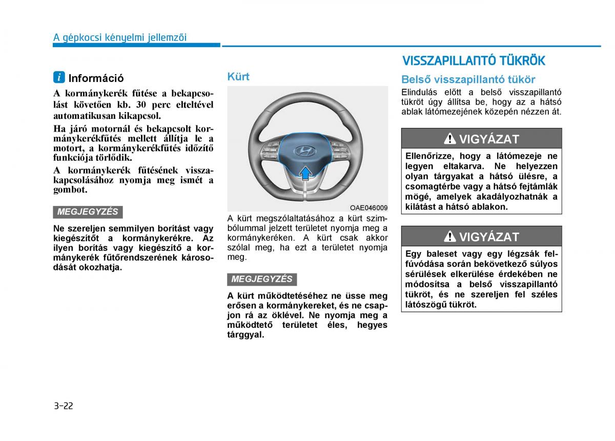 Hyundai Ioniq Hybrid Kezelesi utmutato / page 130