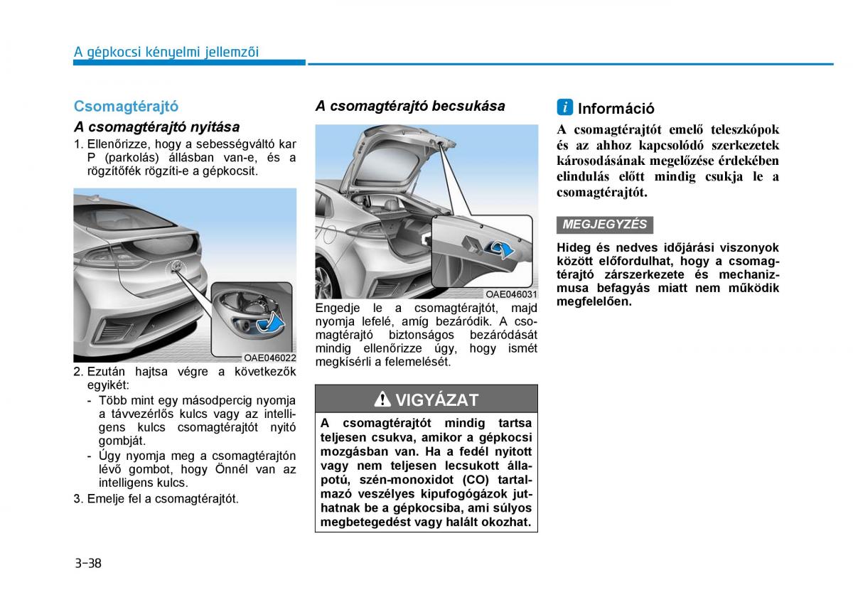 Hyundai Ioniq Hybrid Kezelesi utmutato / page 146