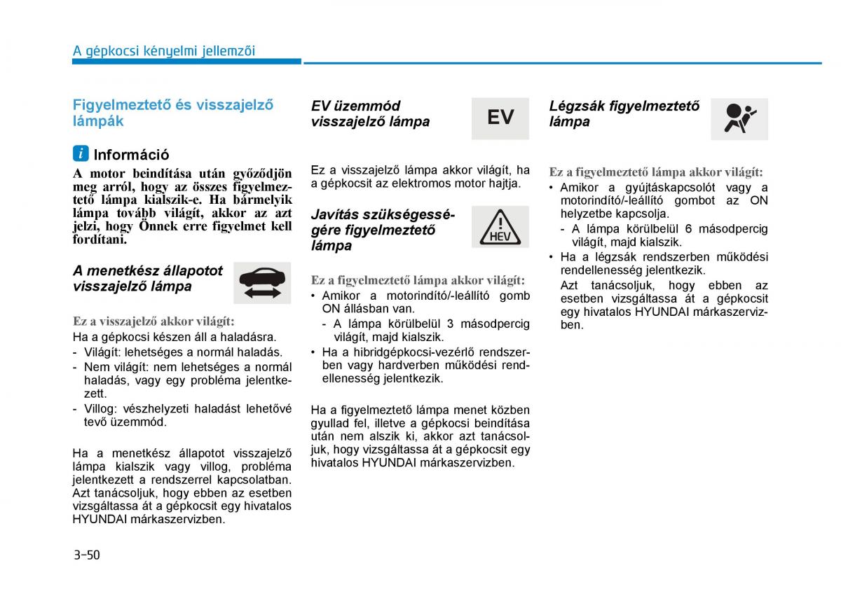 Hyundai Ioniq Hybrid Kezelesi utmutato / page 158