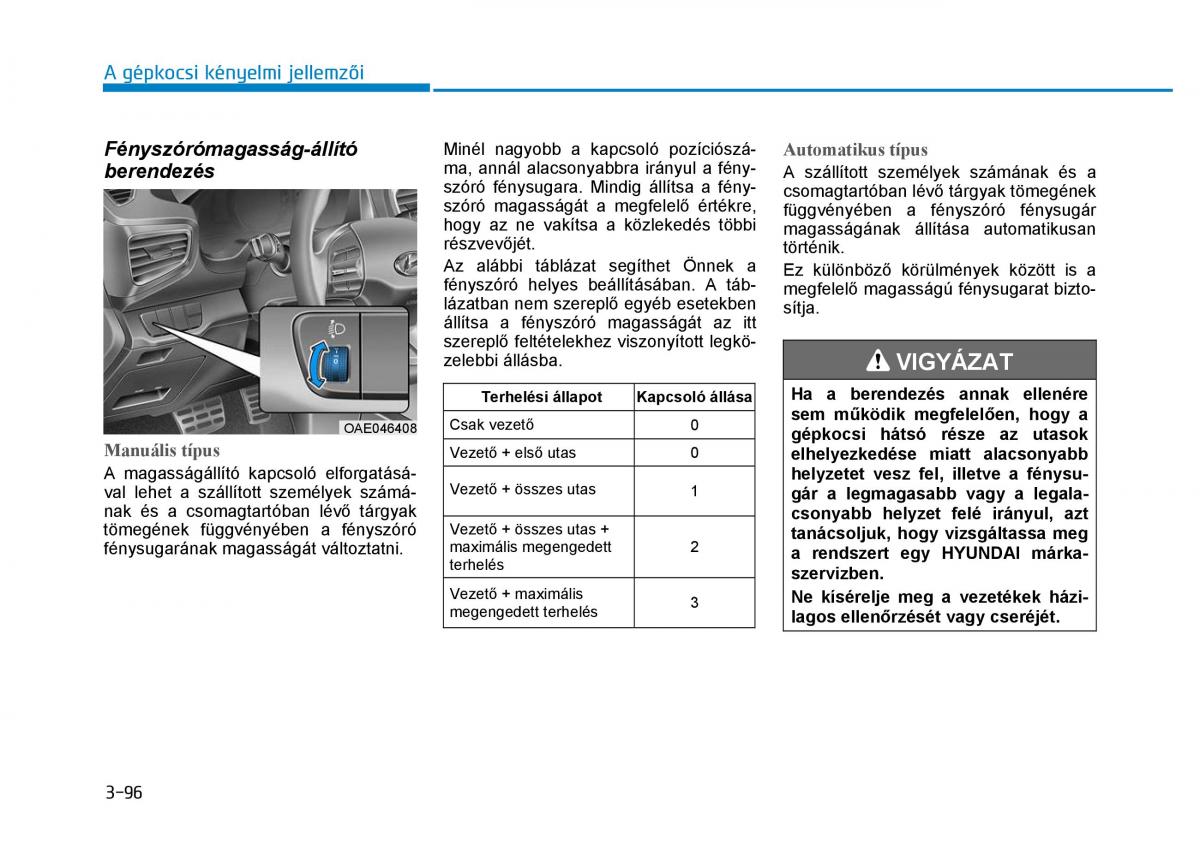 Hyundai Ioniq Hybrid Kezelesi utmutato / page 204