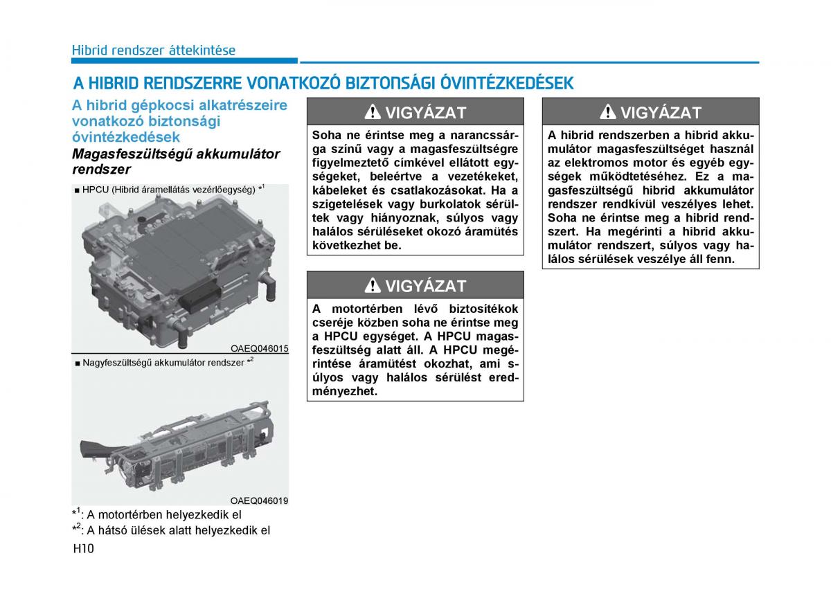 Hyundai Ioniq Hybrid Kezelesi utmutato / page 22