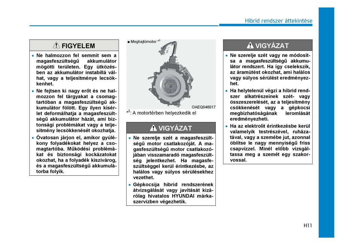 Hyundai Ioniq Hybrid Kezelesi utmutato / page 23