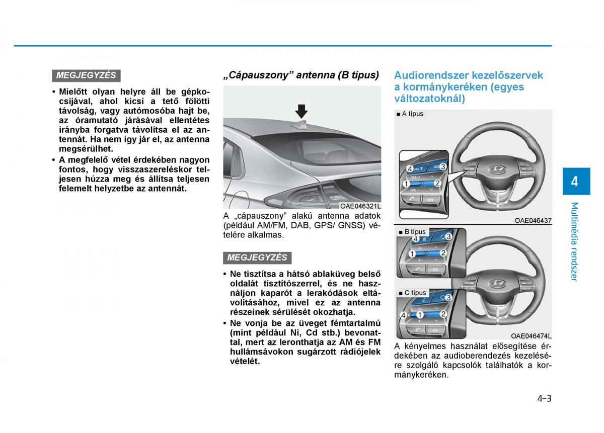 Hyundai Ioniq Hybrid Kezelesi utmutato / page 251