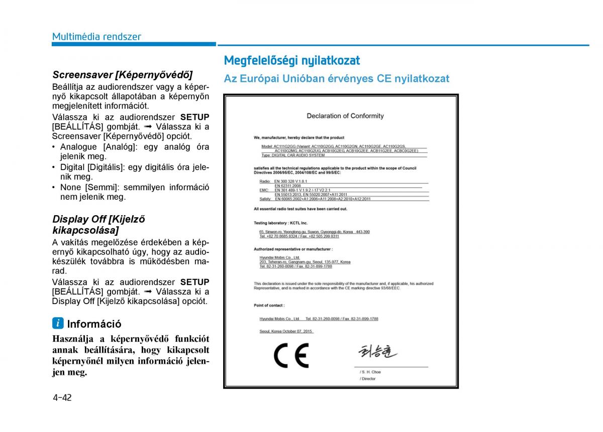 Hyundai Ioniq Hybrid Kezelesi utmutato / page 290