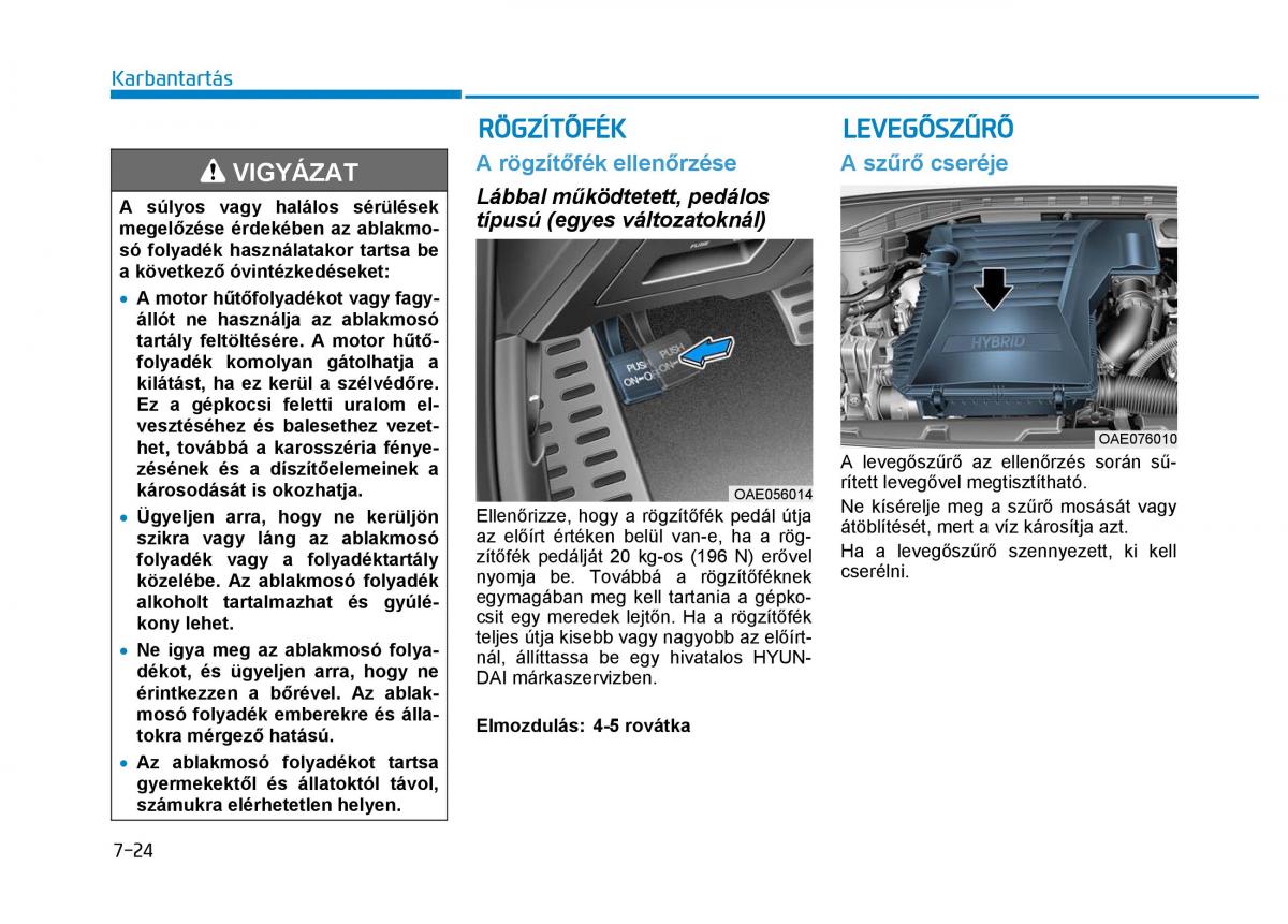 Hyundai Ioniq Hybrid Kezelesi utmutato / page 452