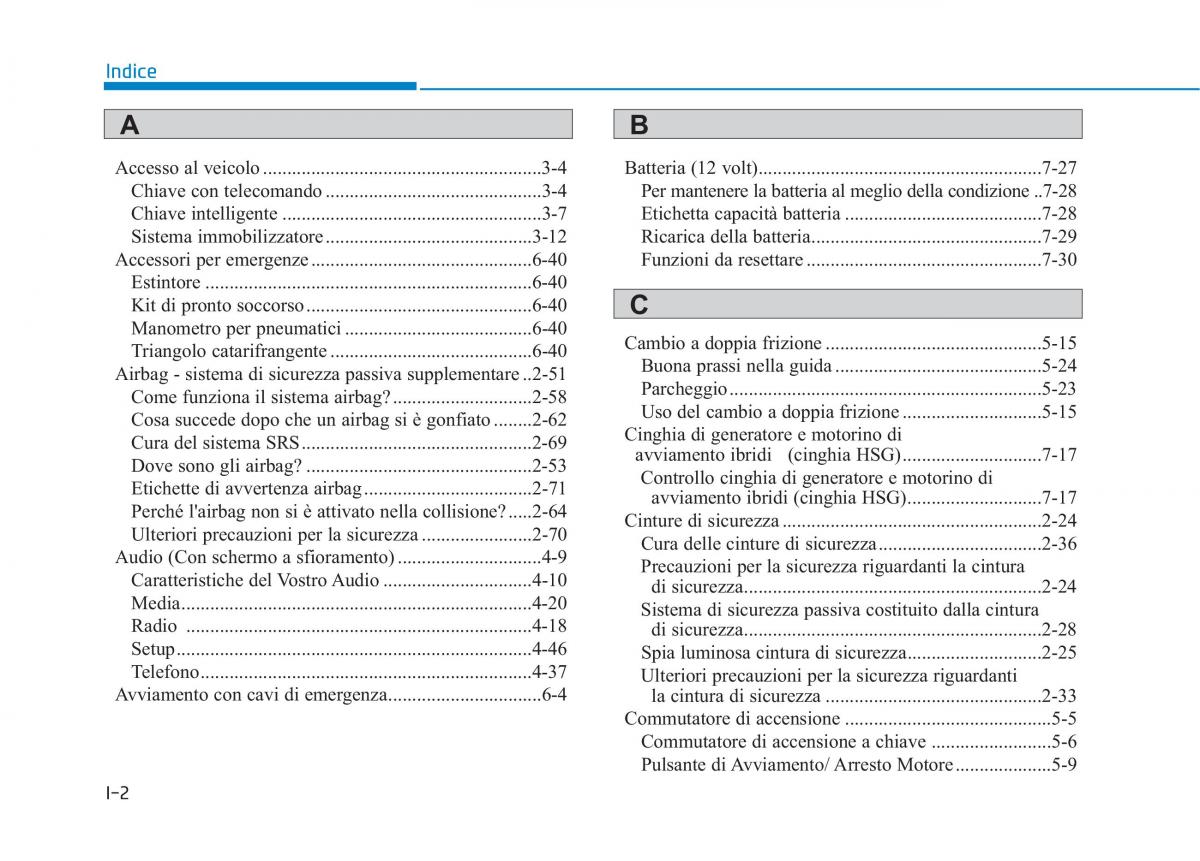 Hyundai Ioniq Hybrid manuale del proprietario / page 558