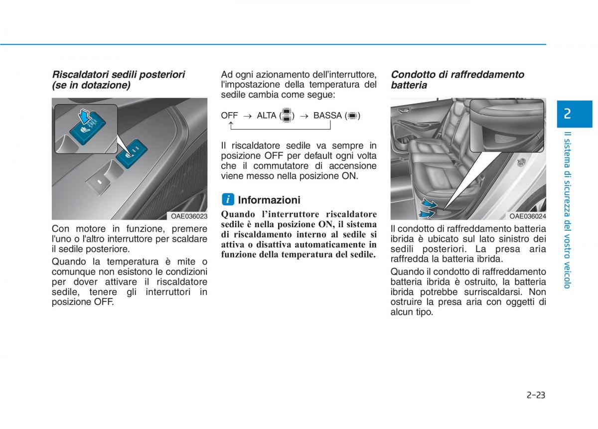 Hyundai Ioniq Hybrid manuale del proprietario / page 57