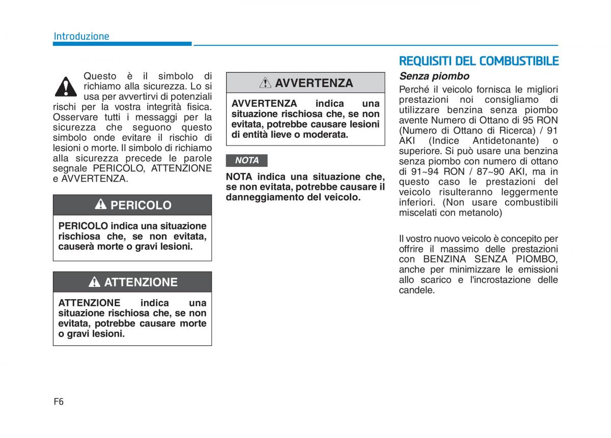 Hyundai Ioniq Hybrid manuale del proprietario / page 6