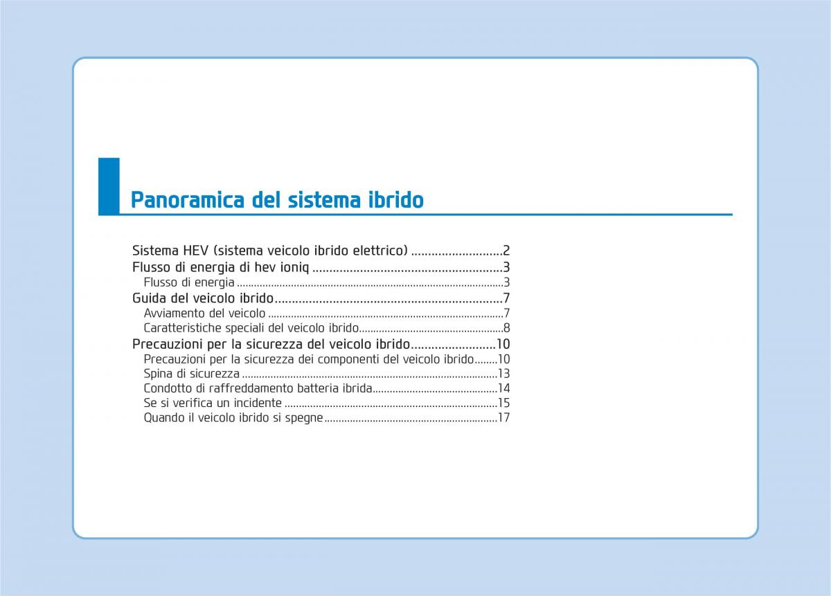 Hyundai Ioniq Hybrid manuale del proprietario / page 12