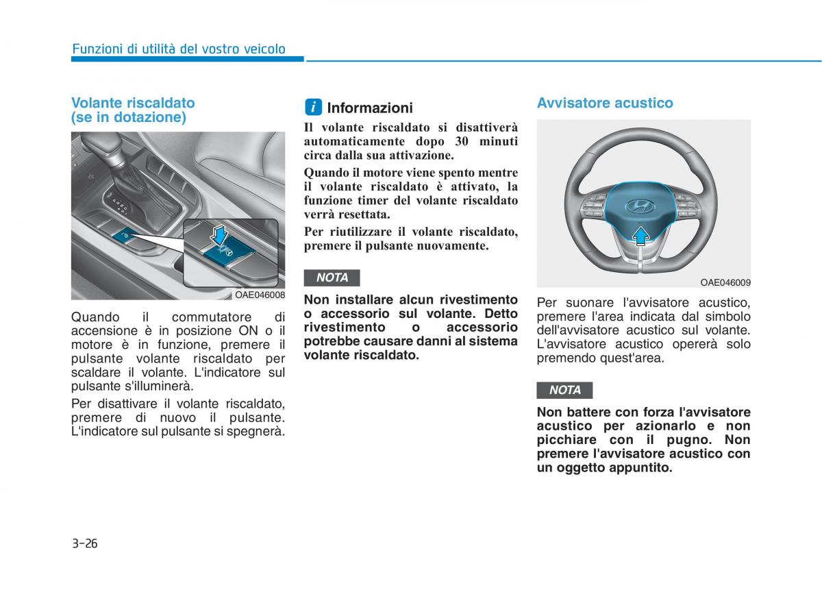 Hyundai Ioniq Hybrid manuale del proprietario / page 131