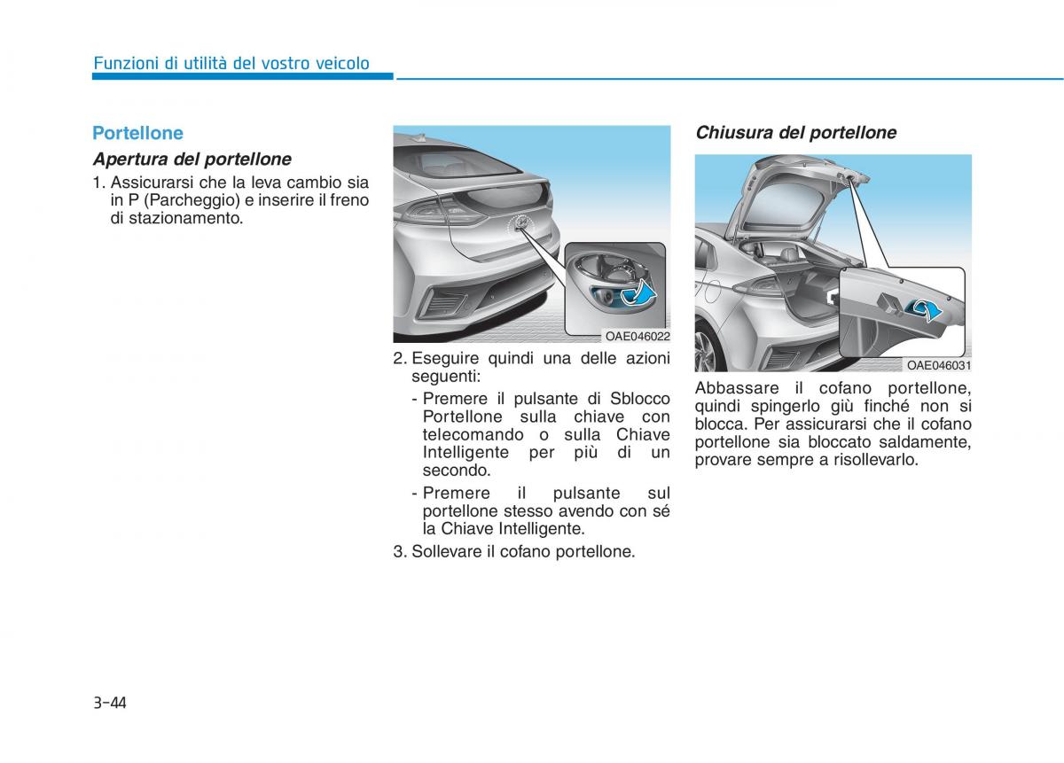 Hyundai Ioniq Hybrid manuale del proprietario / page 149