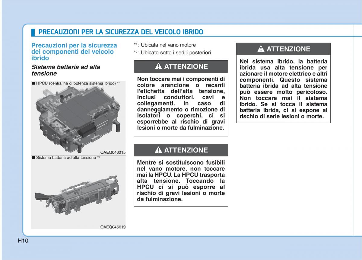 Hyundai Ioniq Hybrid manuale del proprietario / page 21