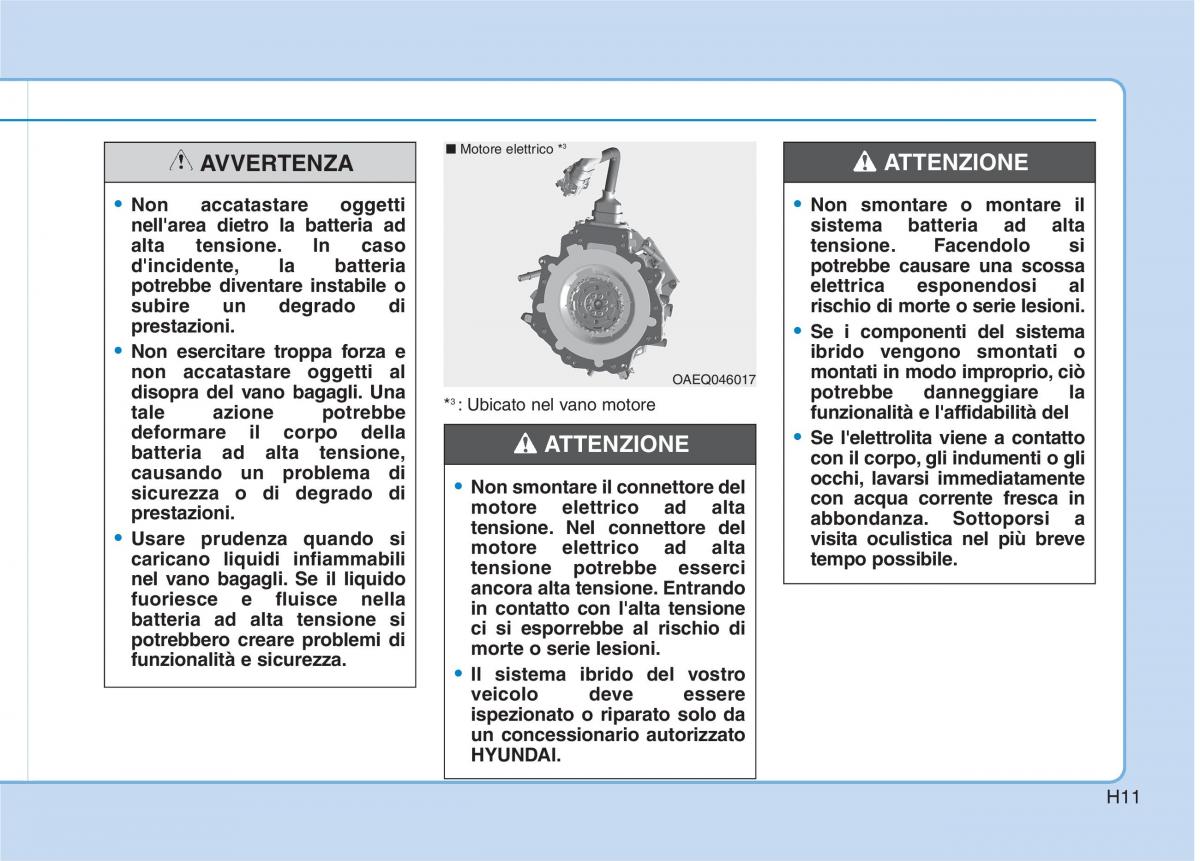 Hyundai Ioniq Hybrid manuale del proprietario / page 22