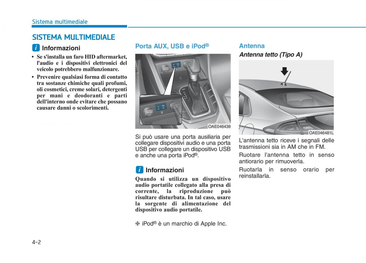 Hyundai Ioniq Hybrid manuale del proprietario / page 268