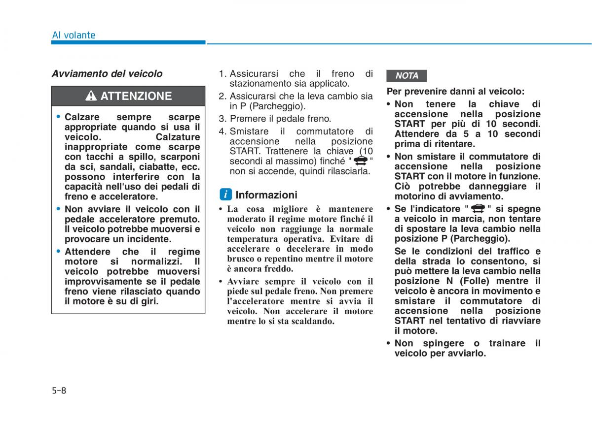 Hyundai Ioniq Hybrid manuale del proprietario / page 324