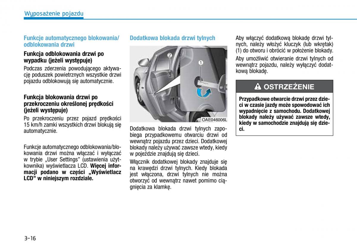 Hyundai Ioniq Hybrid instrukcja obslugi / page 117