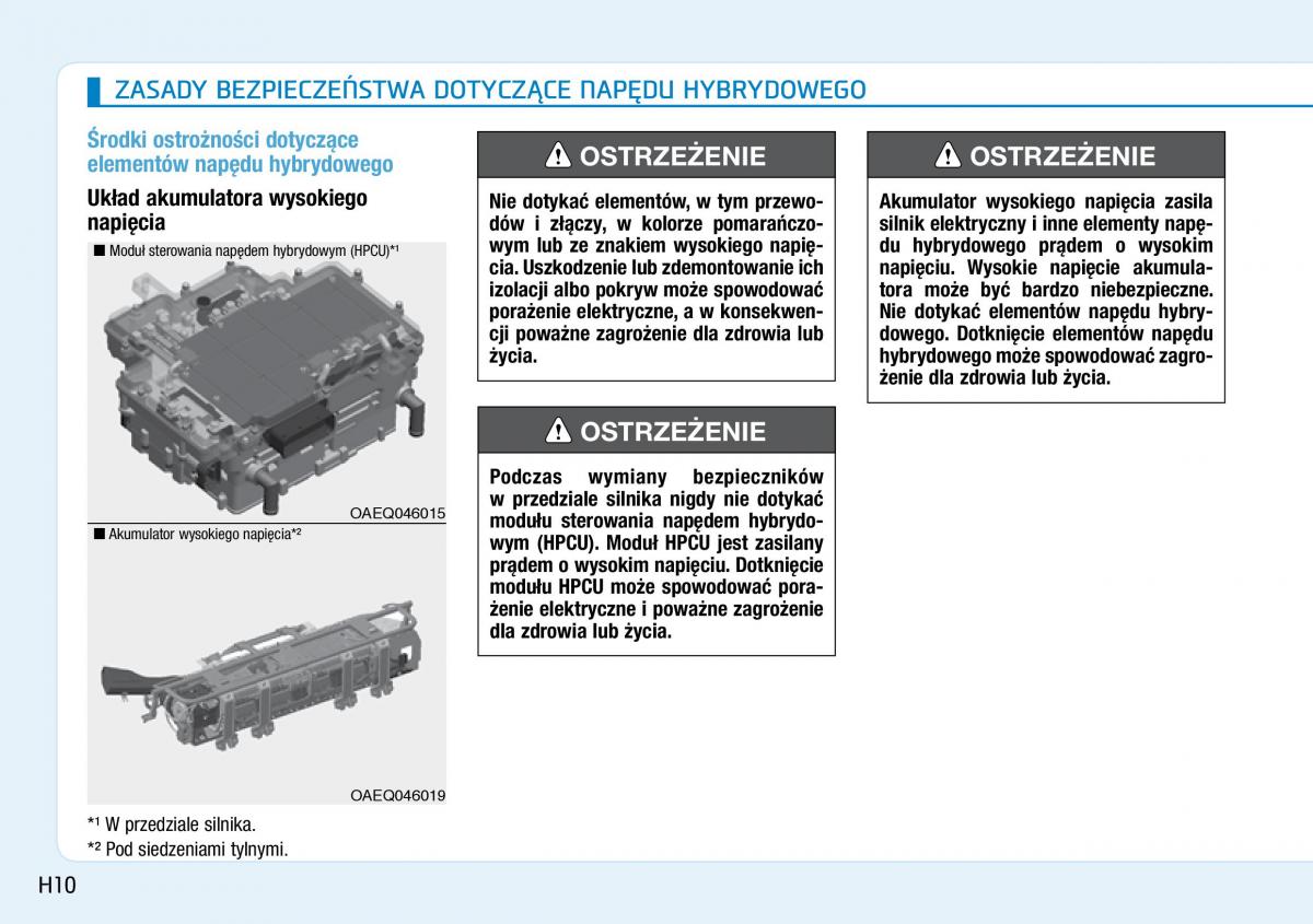 Hyundai Ioniq Hybrid instrukcja obslugi / page 20