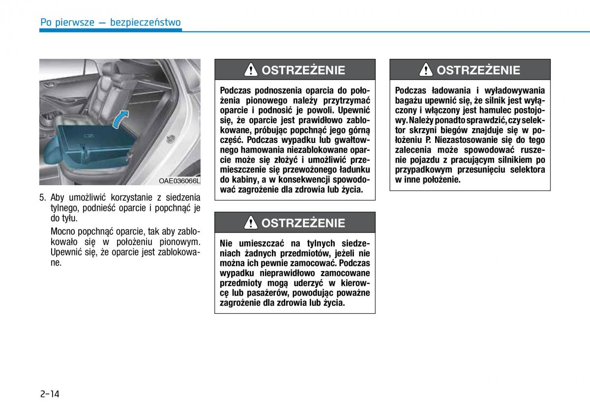 Hyundai Ioniq Hybrid instrukcja obslugi / page 46