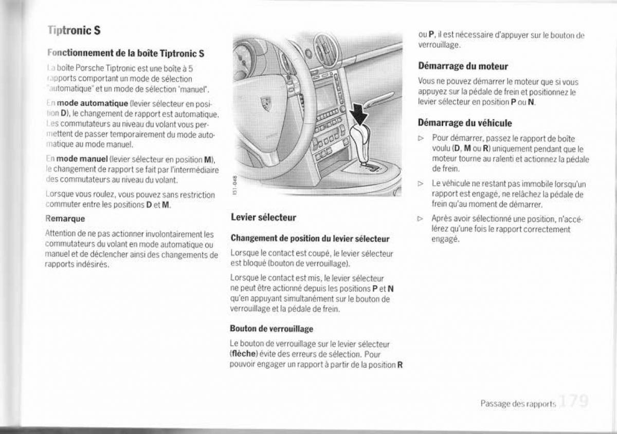 Porsche Cayman 987c manuel du proprietaire / page 164