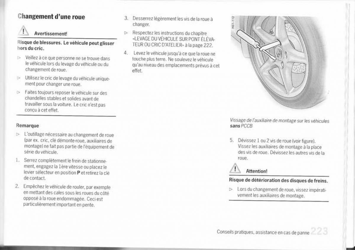 Porsche Cayman 987c manuel du proprietaire / page 208