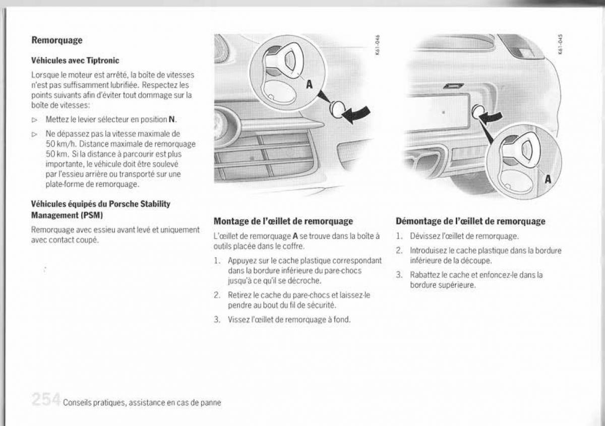 Porsche Cayman 987c manuel du proprietaire / page 238