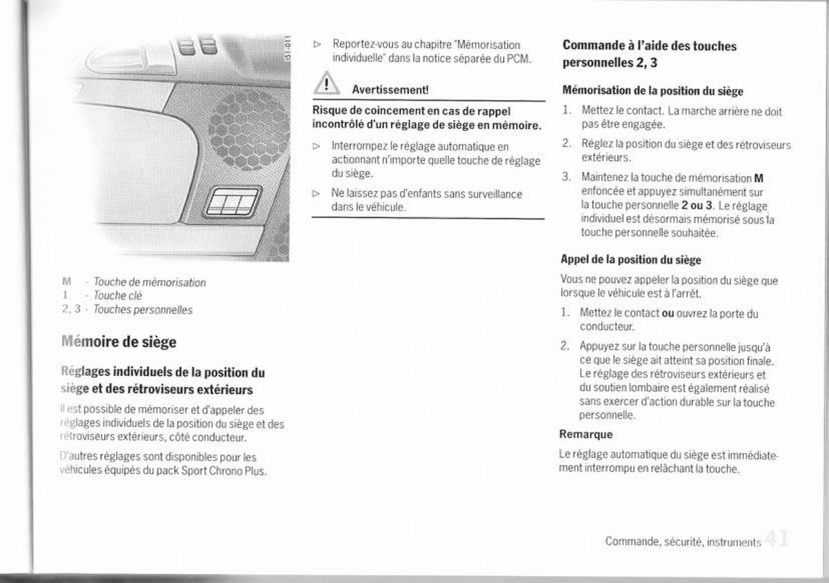 Porsche Cayman 987c manuel du proprietaire / page 34