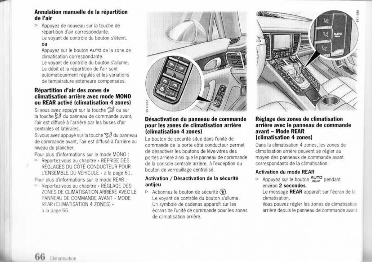 Porsche Panamera I 1 manuel du proprietaire / page 66