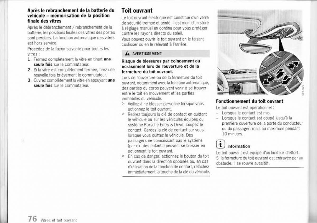 Porsche Panamera I 1 manuel du proprietaire / page 75