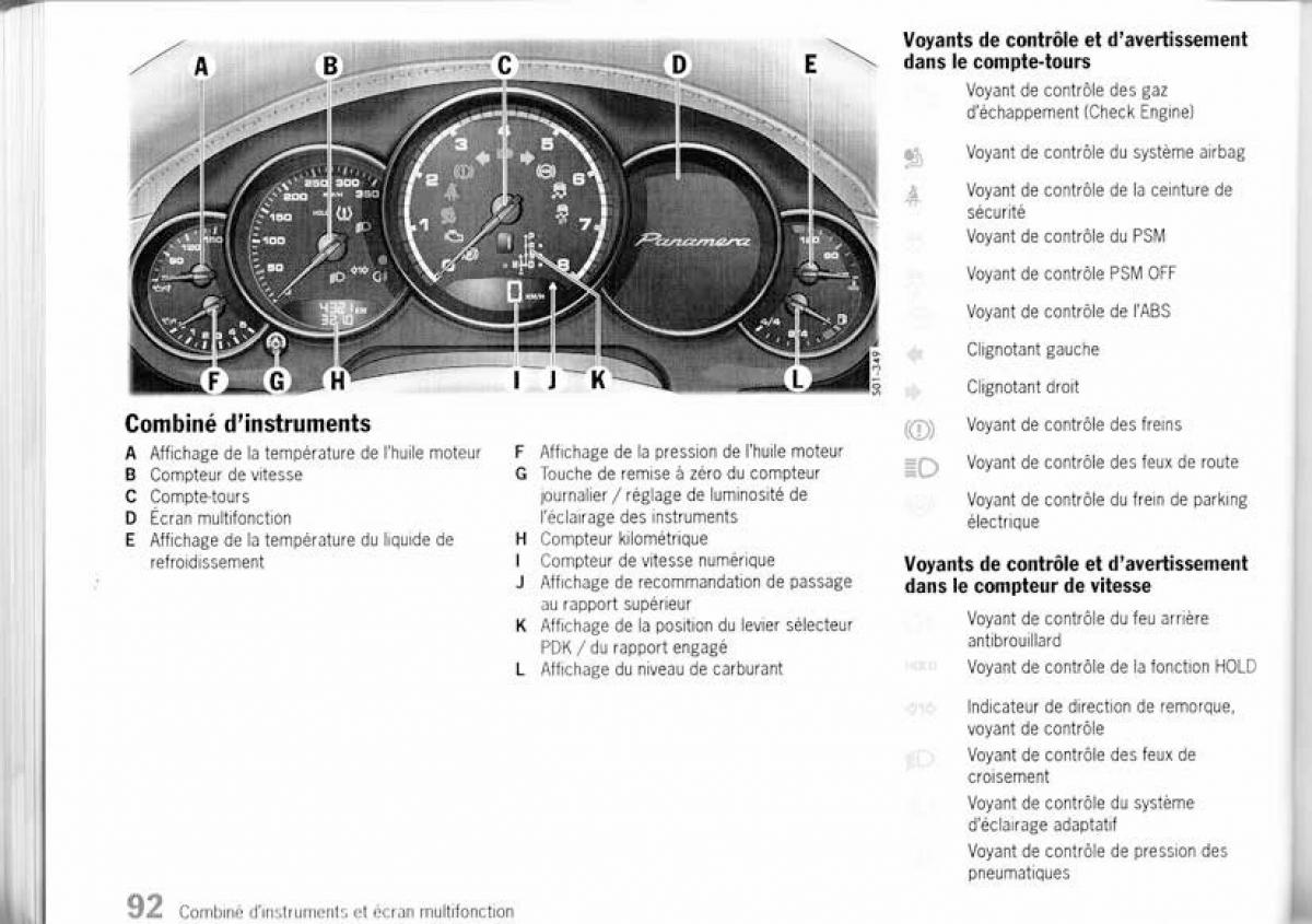 Porsche Panamera I 1 manuel du proprietaire / page 91