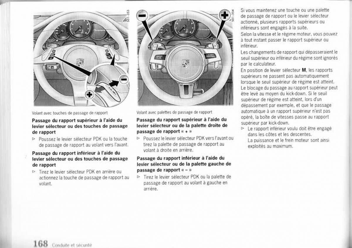 Porsche Panamera I 1 manuel du proprietaire / page 167